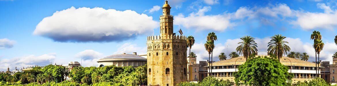 Torre del Oro Guadalquivir Autovermietung Sevilla AVE Bahnhof Santa Justa 