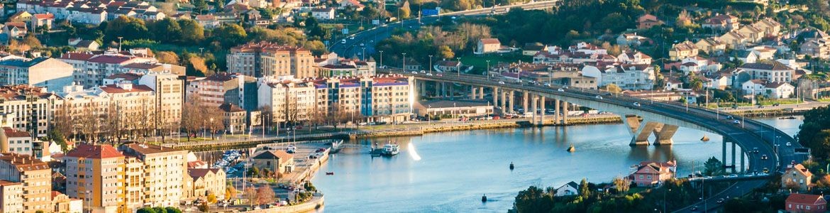 Panoramablick auf Pontevedra