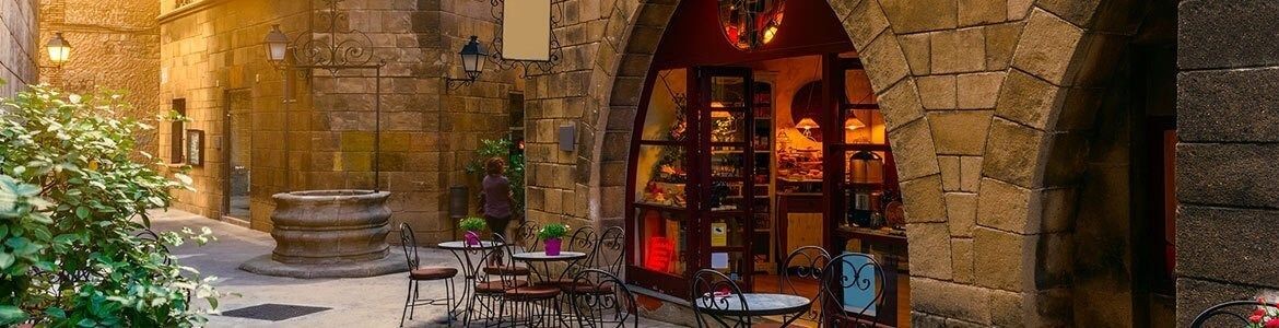 Traditionelle Architektur im Poble Espanyol, Barcelona