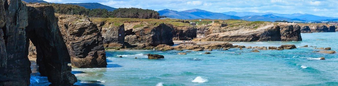 Der Strand Playa de las Catedrales, Lugo