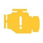 Símbolo avarias sistema de controlo dos gases de escape