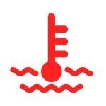 temperatura líquido refrigeração símbolo avarias carro